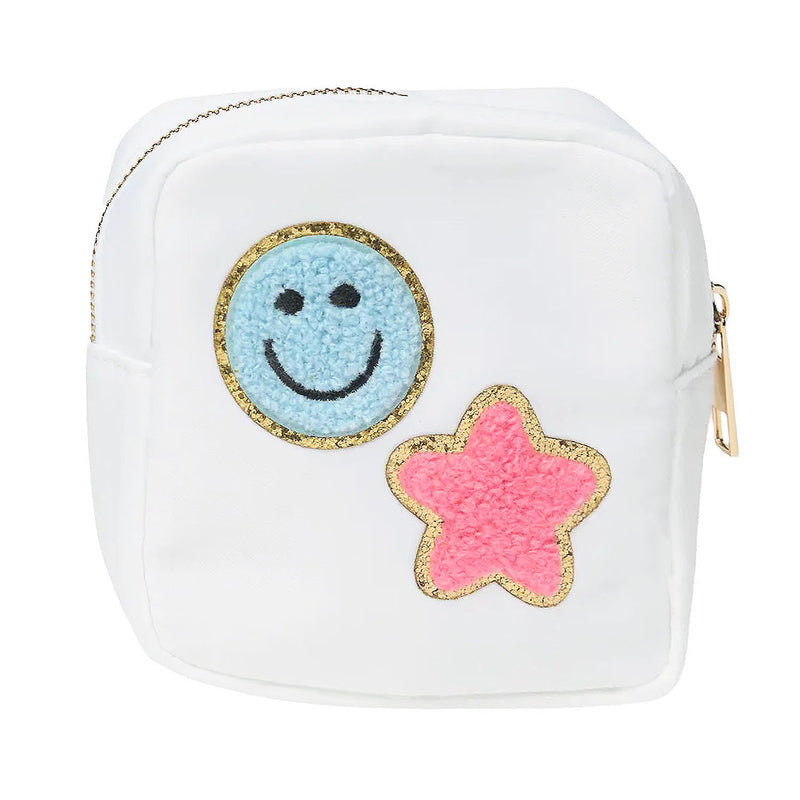 White Small Happy Pouch